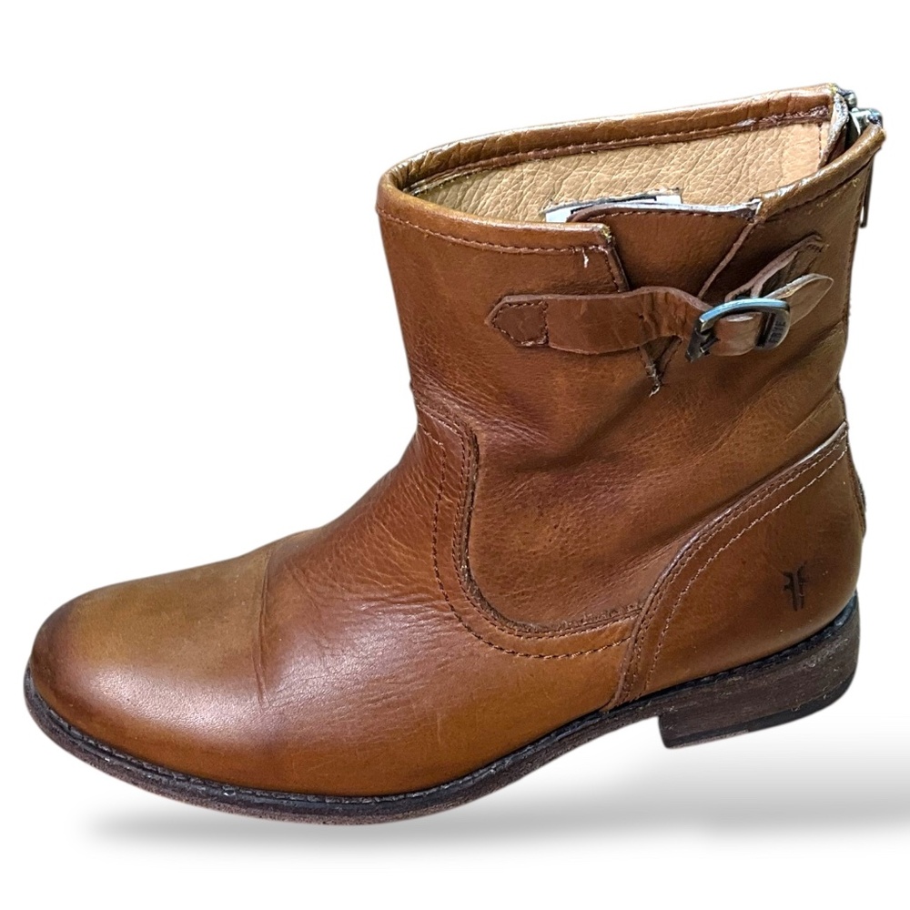 Frye Tan Leather Ankle Booties - Picture 3 of 11